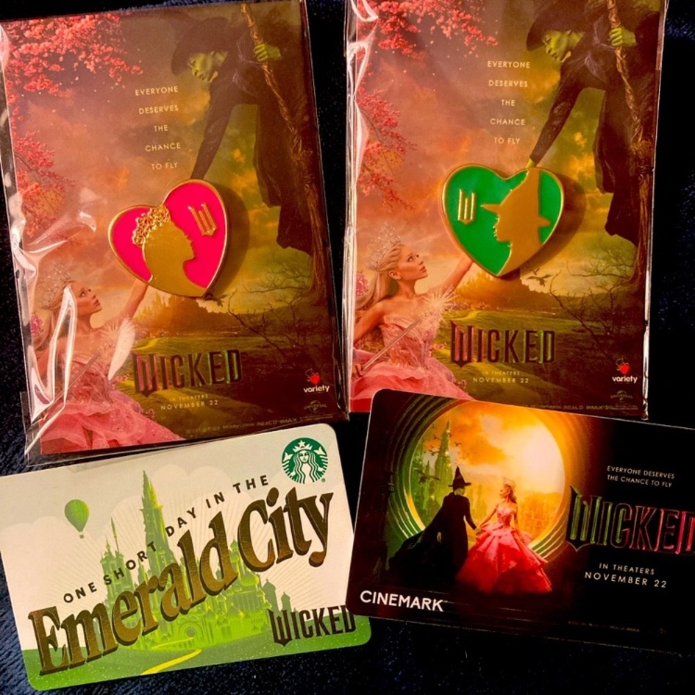 LIMITED EDITION WICKED:Pin Set & Gift cards